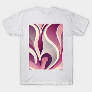 Elegant Blood Phoenix - Abstract Geometric Art T-Shirt